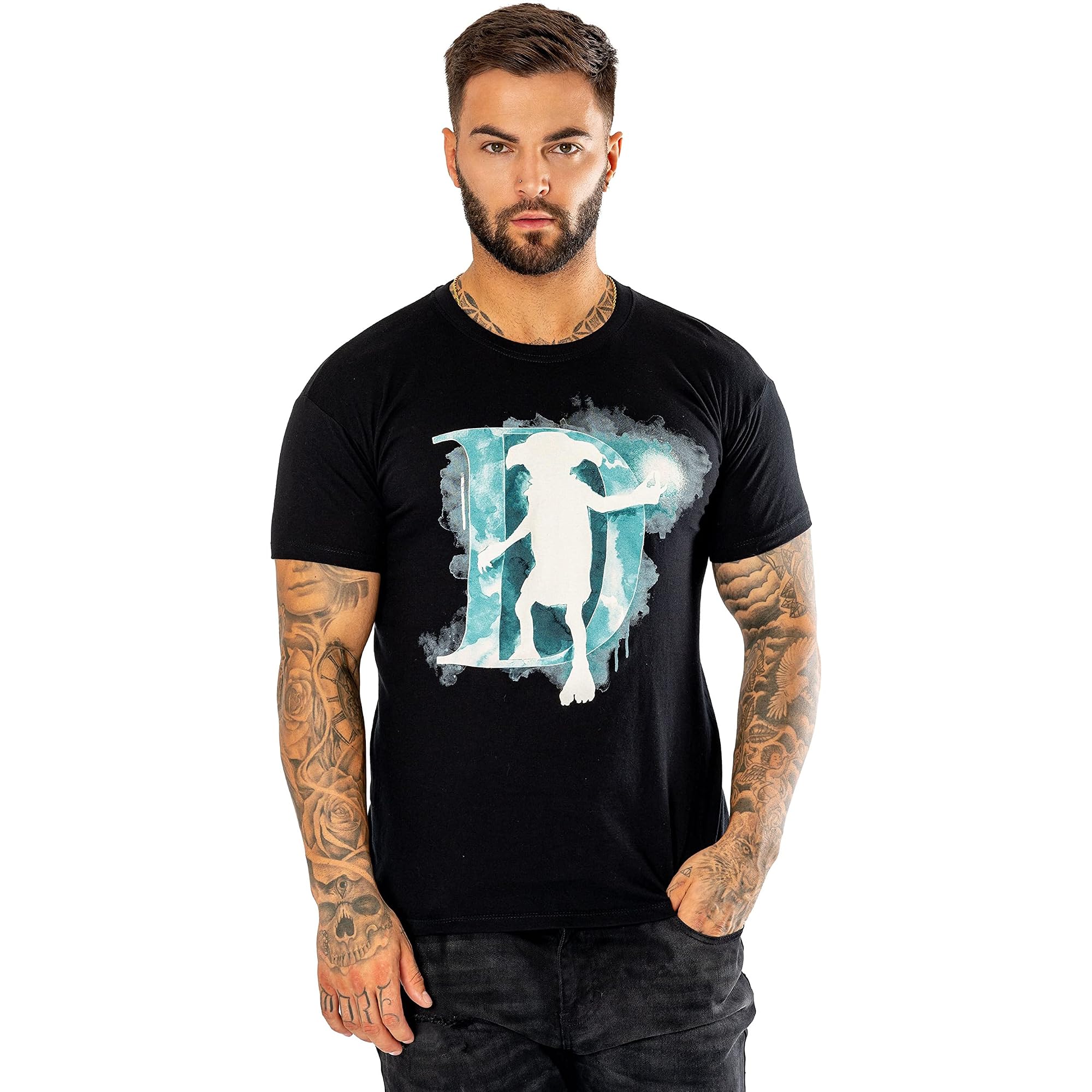 Camiseta Dobby acuarela negra – Harry Potter (unisex adulto)